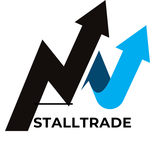 Black and Blue Financial Investment Logo